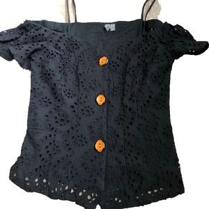 ASOS Off-the-shoulder Summer Top (Black, 2)